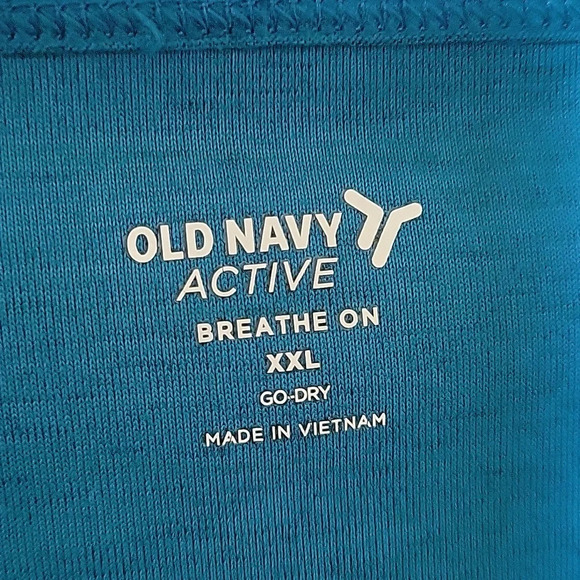 Old Navy Active Breathe On Teal Cropped Workout Top - Size XXL - Picture 6 of 7